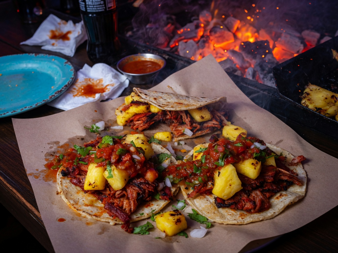 Al pastor taco trio